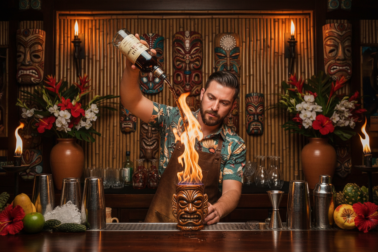 Bartender at work